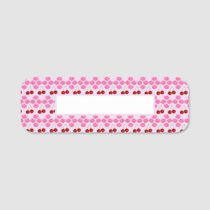 Porte-nom Mariage rose Printemps Cerisiers en fleurs et ceri