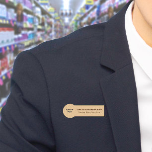 Porte-nom Marque commerciale sur un insigne Brown clair Nom 