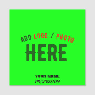 PORTE-NOM MARQUE VERIFIEE NEON VERT MODERNE ET CHIC SUR MESU