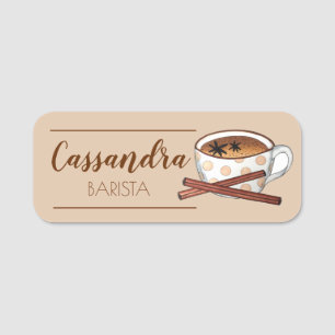 Porte-nom Masala Chai Tea Latte Teacup Café Indien