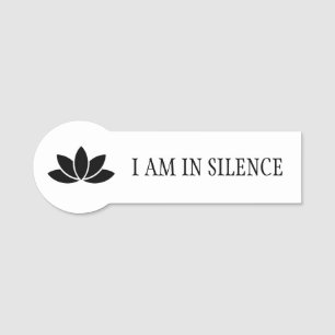 Porte-nom Méditation au silence - Balise de fleurs de lotus