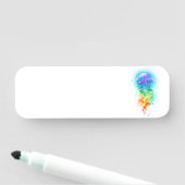 Porte-nom Méduse arc-en-ciel (En situation)