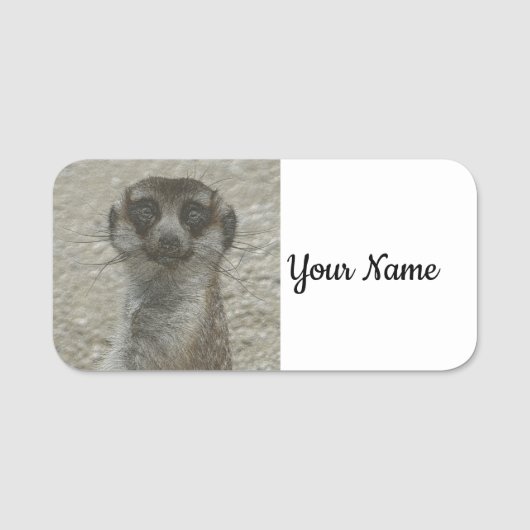 Porte-nom meerkat métallique (Devant)