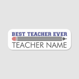 Porte-nom Meilleur enseignant personnalisé jamais - Cadeau C