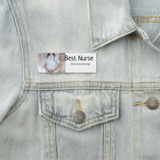 Porte-nom Meilleure infirmière ajouter le nom de la photo te (En situation)
