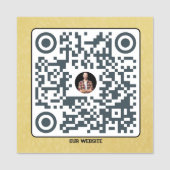 Porte-nom Menu sans contact Plaque QR - Panneau gravé (Devant)