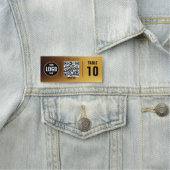 Porte-nom Menus de code QR - Plaque gravée personnalisée | D (En situation)