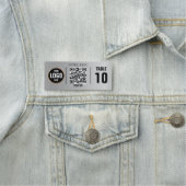 Porte-nom Menus de code QR - Plaque gravée personnalisée | D (En situation)
