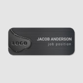 Porte-nom Métal brossé (Devant)