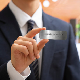 Porte-nom Métal en acier inoxydable