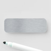 Porte-nom Métal poli brillant brossé (En situation)