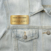 Porte-nom Metallic Gold Custom Logo Office Employee Staff (En situation)
