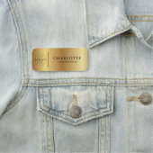 Porte-nom Metallic Gold Custom Logo Office Employee Staff (En situation)