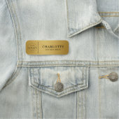 Porte-nom Metallic Gold Custom Logo Office Employee Staff (En situation)
