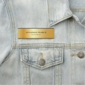 Porte-nom Métallurgique Gold Look Modèle Élégant Professionn (En situation)