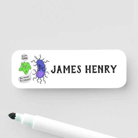 Porte-nom Microbes viraux (En situation)