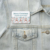 Porte-nom Mignonne cerf en Forêt Whimsical Noël Motif (En situation)