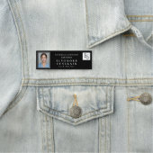 Porte-nom Minimal Black White Script Lash Photo Logo (En situation)