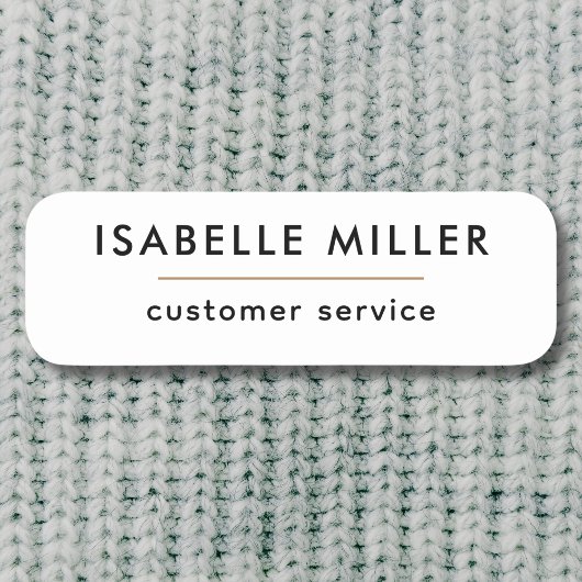 Porte-nom Minimal moderne simple blanc professionnel magnéti