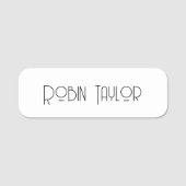 Porte-nom Minimal moderne Simple Clean White Professionnel (Devant)