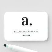 Porte-nom Minimal moderne Simple Clean White Professionnel (En situation)