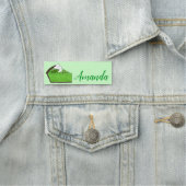 Porte-nom Mint Green Grasshopper Pie Slice St. Patrick's Day (En situation)