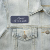 Porte-nom Mode Tendance Delft Blue manuscrit : Professionnel (En situation)