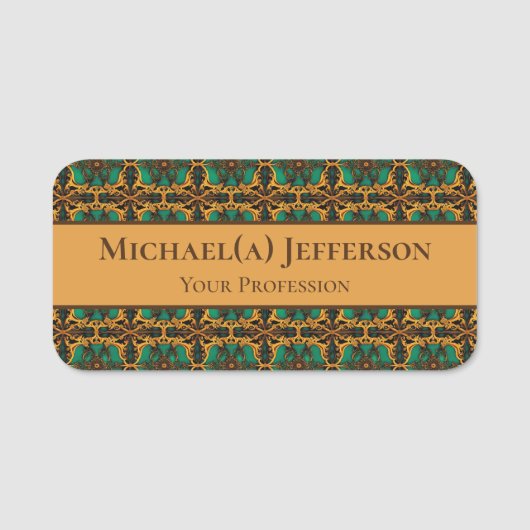 Porte-nom Modèle baroque de luxe unique élégant professionne (Devant)