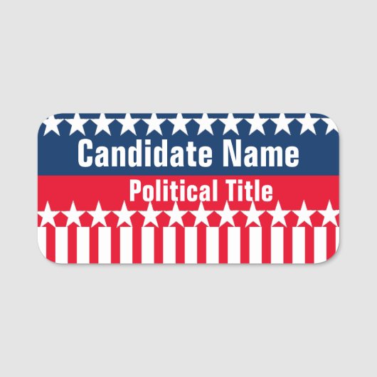 Porte-nom Modèle de campagne politique (Devant)