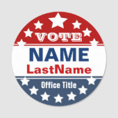 Porte-nom Modèle de campagne politique (Devant)