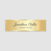 Porte-nom Modèle de script de calligraphie personnalisée Gol (Devant)