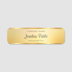 Porte-nom Modèle de script de typographie élégante Glamour O