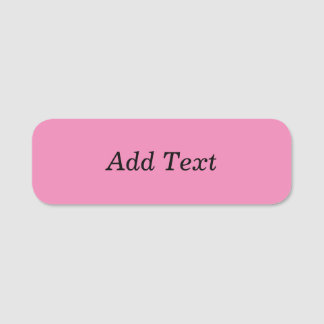 Porte-nom Modèle de texte personnalisable rose Créer votre p