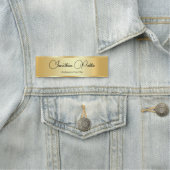 Porte-nom Modèle de typographie personnalisée Gold Look tend (En situation)