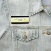 Porte-nom Modèle Élégant Noir Et Or Personnalisé (En situation)