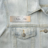 Porte-nom Modèle élégant tendance texte manuscrit Silver (En situation)