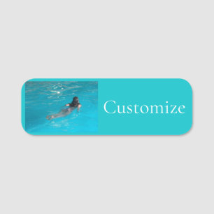 Porte-nom Modèle féminin natation Thunder_Cove