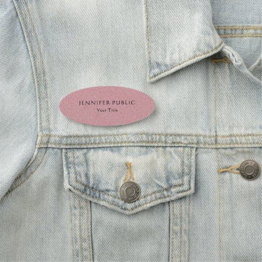 Porte-nom Modèle moderne Elegant Rose Parties scintillant or (En situation)