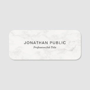 Porte-nom Modèle moderne minimaliste de marbre professionne