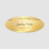 Porte-nom Modèle Or glamour Calligraphié Script moderne (Devant)