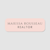 Porte-nom Modern Realtor Blush (Devant)