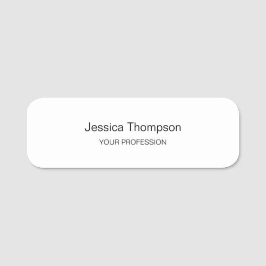 Porte-nom Moderne élégant Plain Simple Professionnel (Devant)