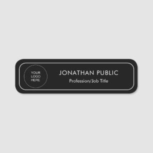 Porte-nom Moderne Modèle Simple Télécharger Votre Logo ou Ph
