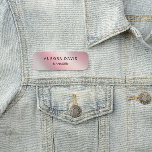 Porte-nom Moderne Pastel Rose Ombre Chic Business (En situation)