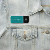 Porte-nom Moderne Professionnel Bleu Vert Turquoise & Noir : (En situation)