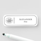 Porte-nom Moderne simple Ajouter votre logo (En situation)