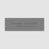 Porte-nom Moderne Simple Dim Grey (Devant)