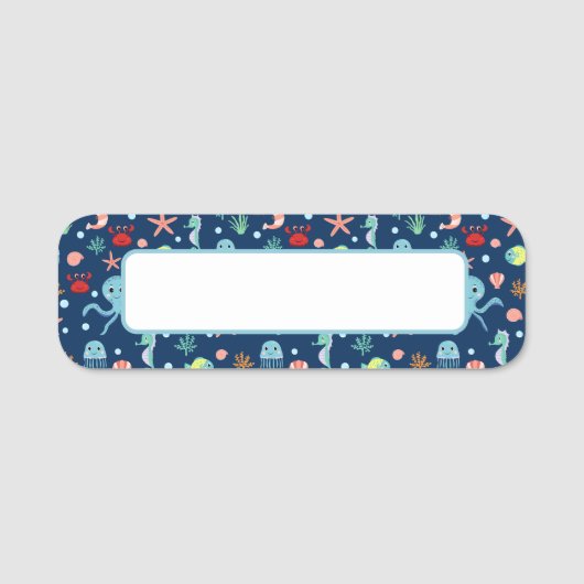 Porte-nom Monde marin (Devant)