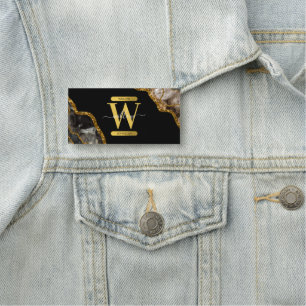 Porte-nom Monogramme de la Parties scintillant de la géode d