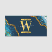 Porte-nom Monogramme de la Parties scintillant de la géode d (Devant)